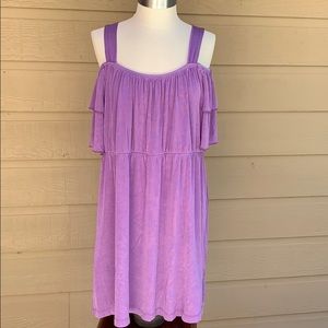 Slinky Brand Purple Shoulder Strap top Stretch 1X